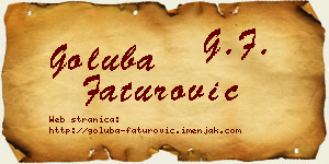 Goluba Faturović vizit kartica